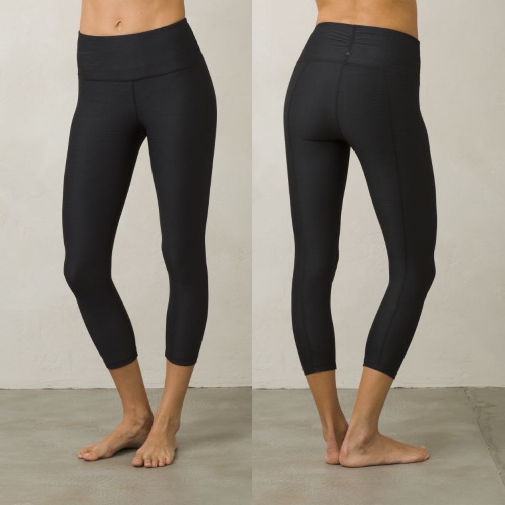 Pranaโ Misty Yoga Leggings Black Womens Size Small Ruched Style W4LMIS314 Active